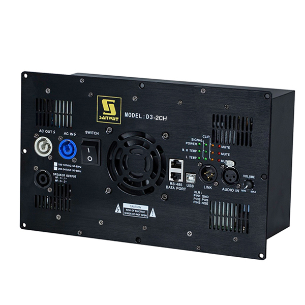 D3-2CH 1800W+1800W 2 Channel Class D Amplifier Module with DSP