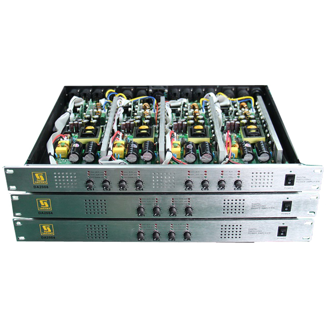 DA2008 1U 8 Channel 300W 4 ohms Class D High End Audio Amplifier