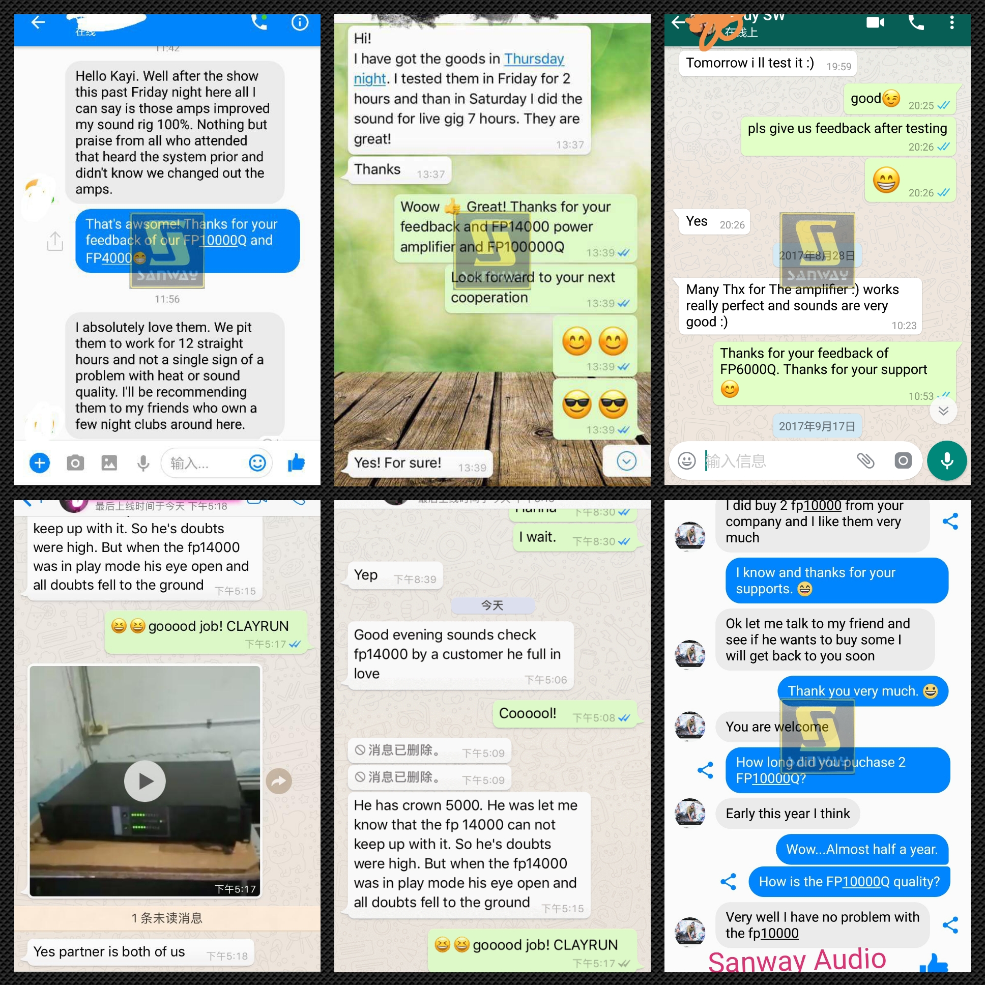 FP series amplifier feedback