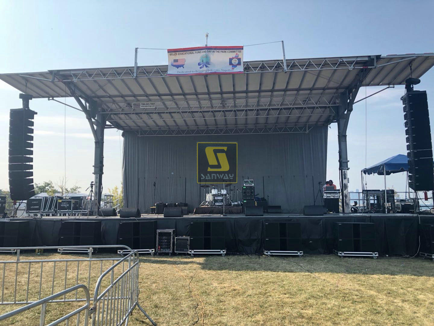 Sanway VERA 36 line array and KS28 subwoofer provided a wonderful performance to 38th Annual Belize Day