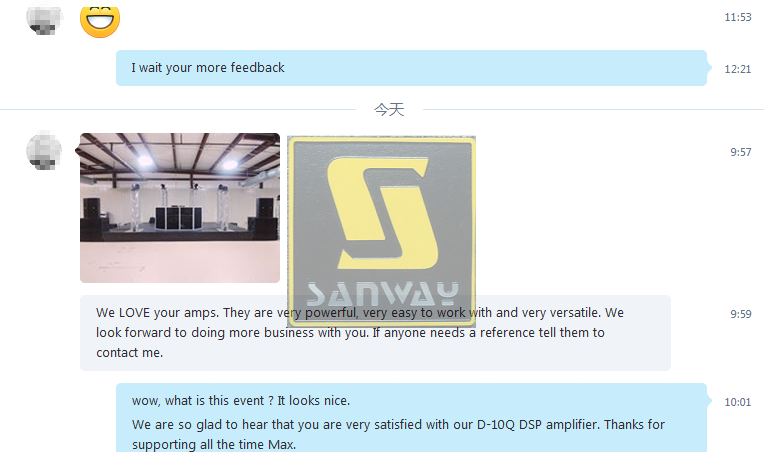 D10Q DSP power amplifier. Client from Australia