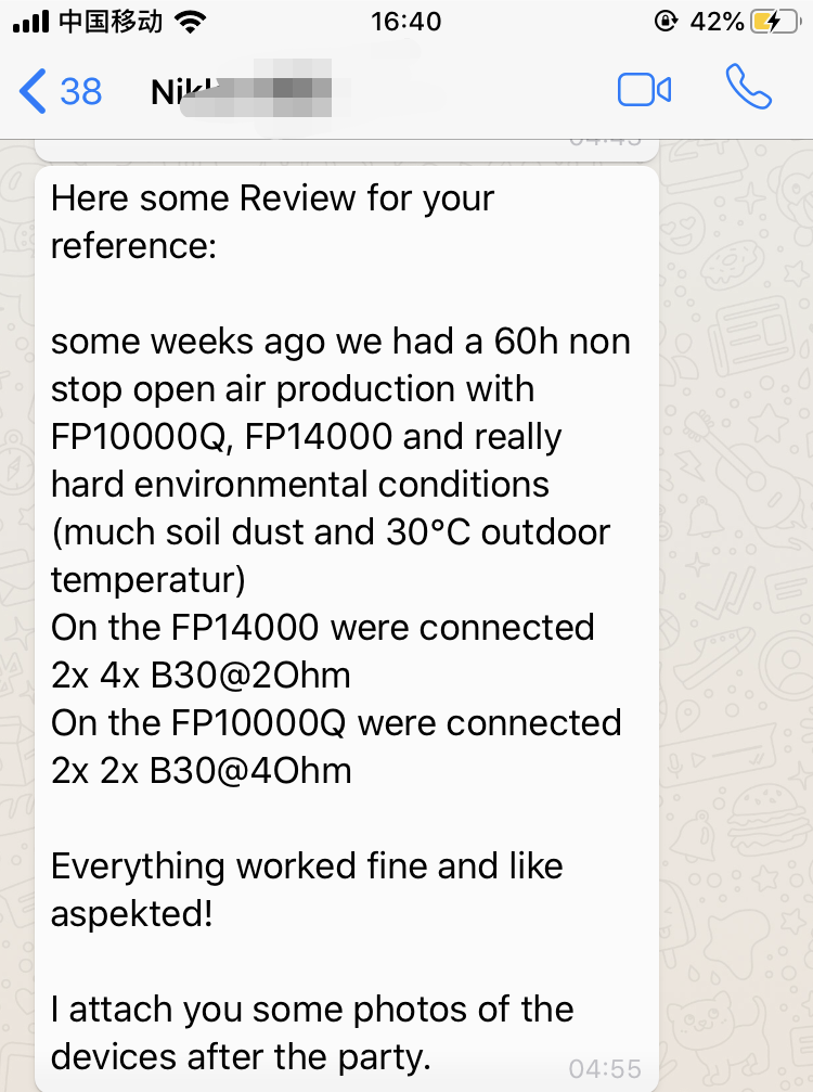 FP10000Q and FP14000 feeedback from Germany