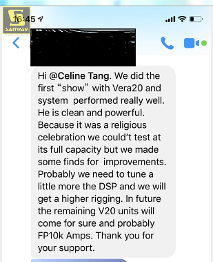 Sanway Vera20 top speaker 